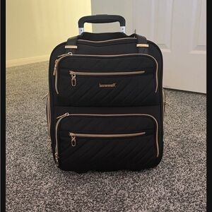 Black and Gold Rolling Bag